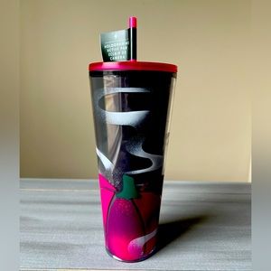 NWT Starbucks 2023 Fall Halloween Glow in the Dark Hologram Tumbler Cup, 24 oz
